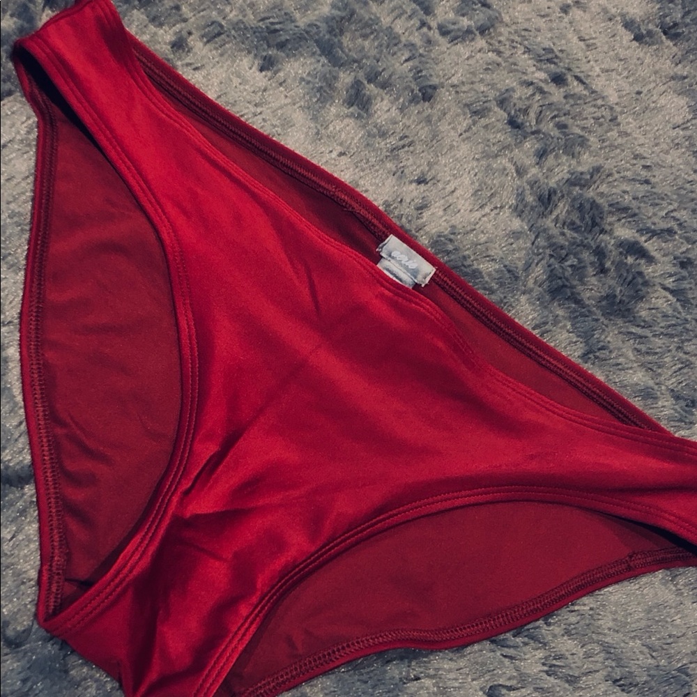 aerie Burgundy Bikini Bottoms